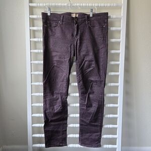 Paige Peg Skinny Leopard Animal Print Low-Rise Stretch Denim Jeans 31 Women